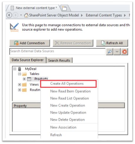create all operations